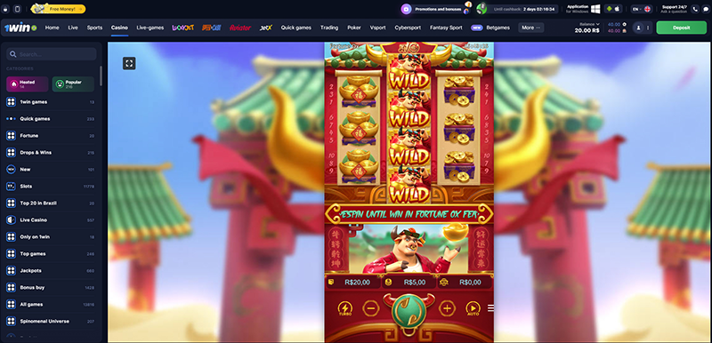 1win fortune ox