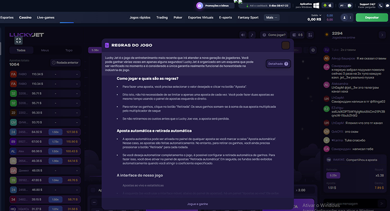 como jogar lucky jet