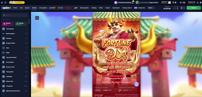 fortune ox 1win